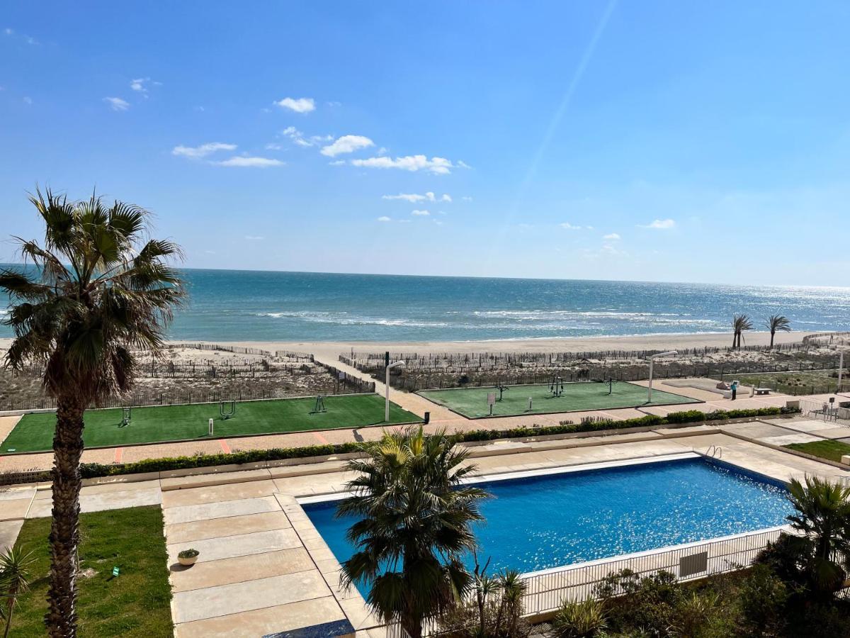 Elégant appartement vue mer wifi parking Le Barcarès Exterior foto